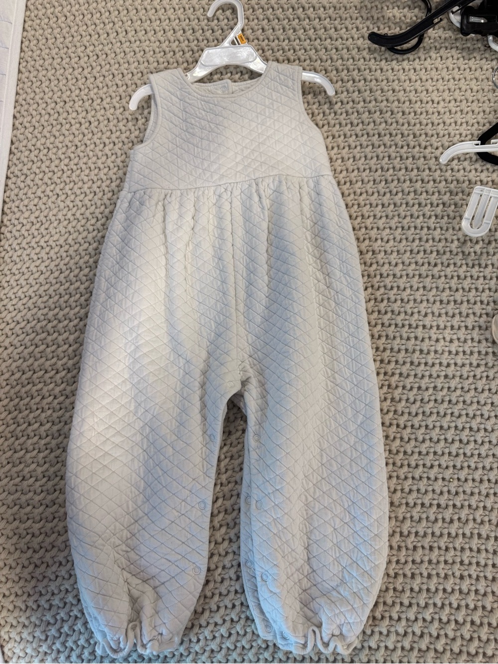 The Beaufort Bonnet Company Quilted Sleeveless One-Piece in Light Gray